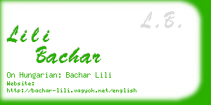 lili bachar business card